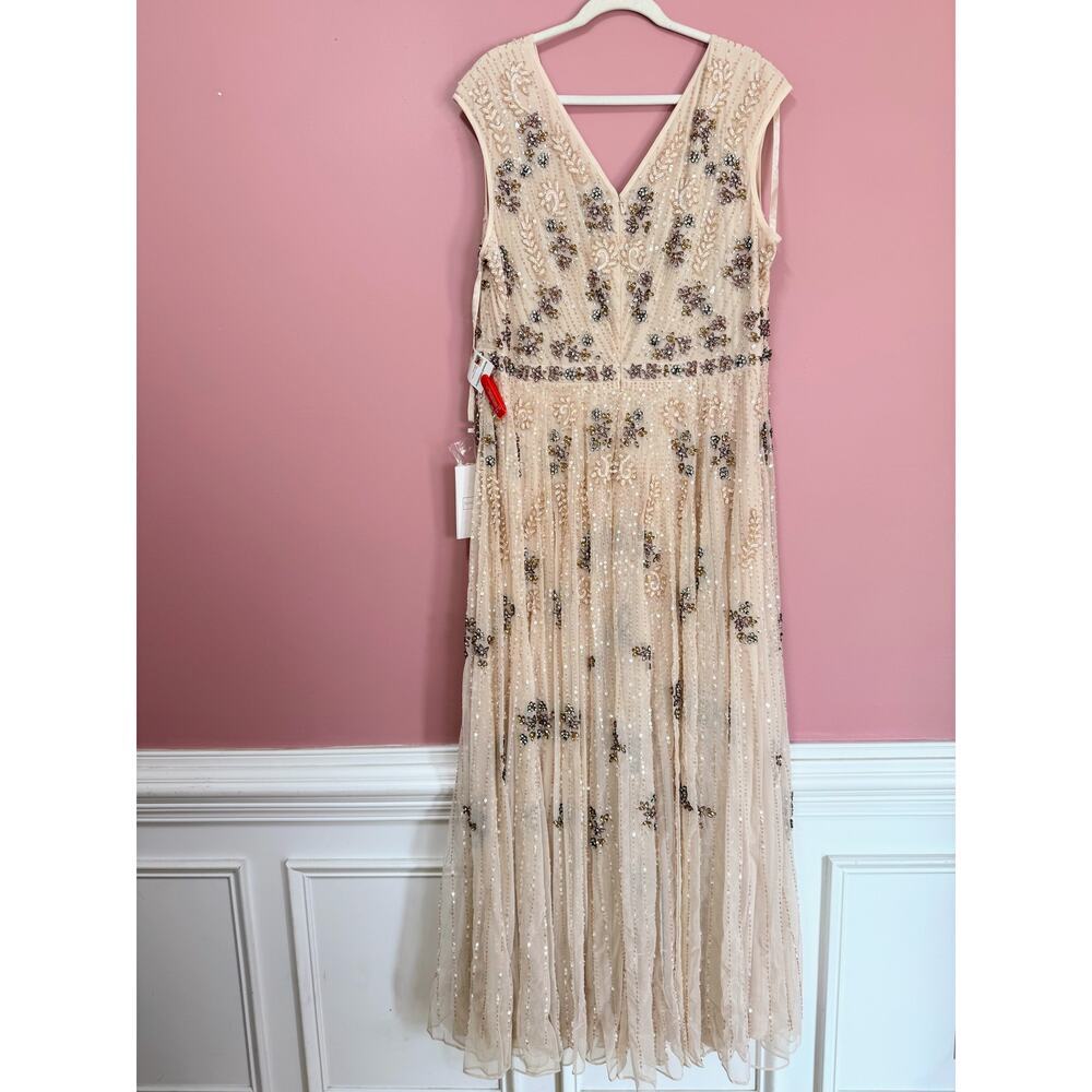 Mac Duggal Cap Sleeve Embellished Dress in Blush STYLE 93575 BLUSH SIZE 18 - Picture 12 of 13